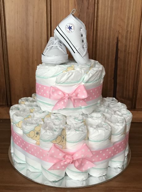 nappy cake for girl